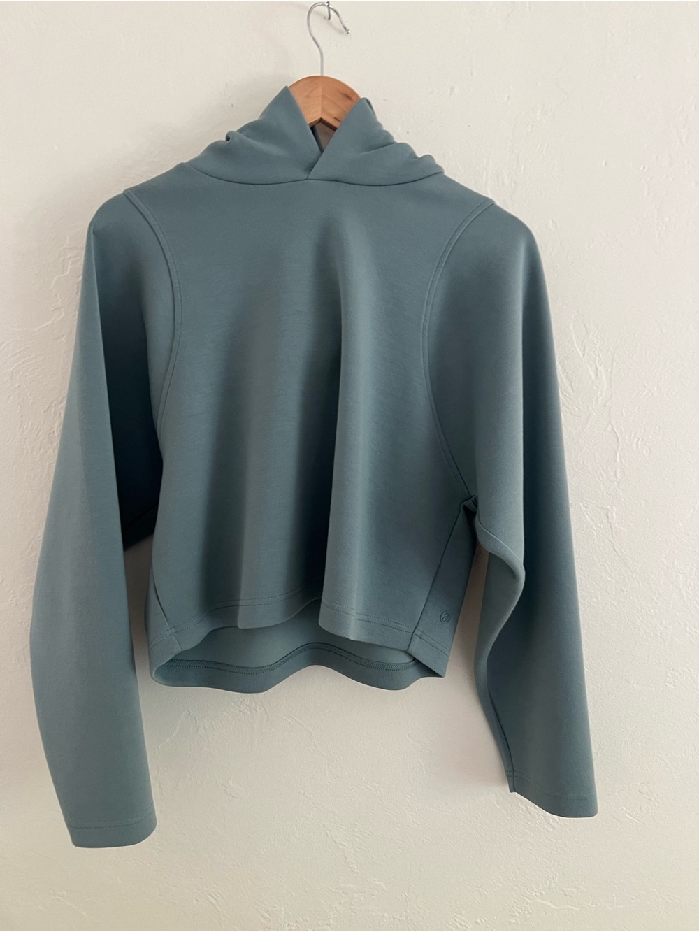 Zella Cropped Hoodie in Slate Teal